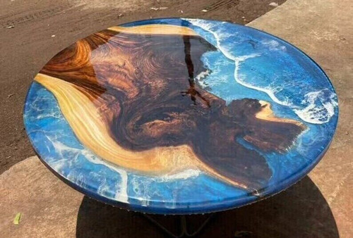 Round epoxy resin - resin, table