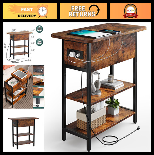 Charging end table with - charging,