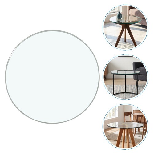 Round tempered glass table - table, top
