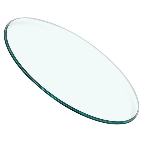 Round tempered glass table - tempered,