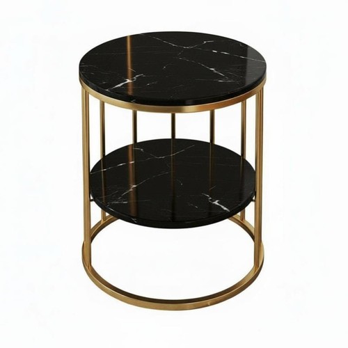 Side table marble look surface - side,